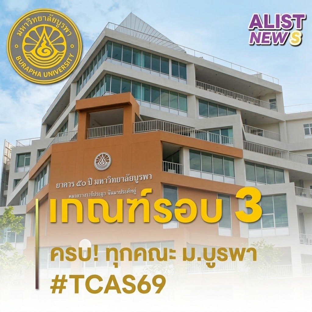เกณฑ์และค่าน้ำหนัก รอบ3(Admission) TCAS69 ม.บูรพา